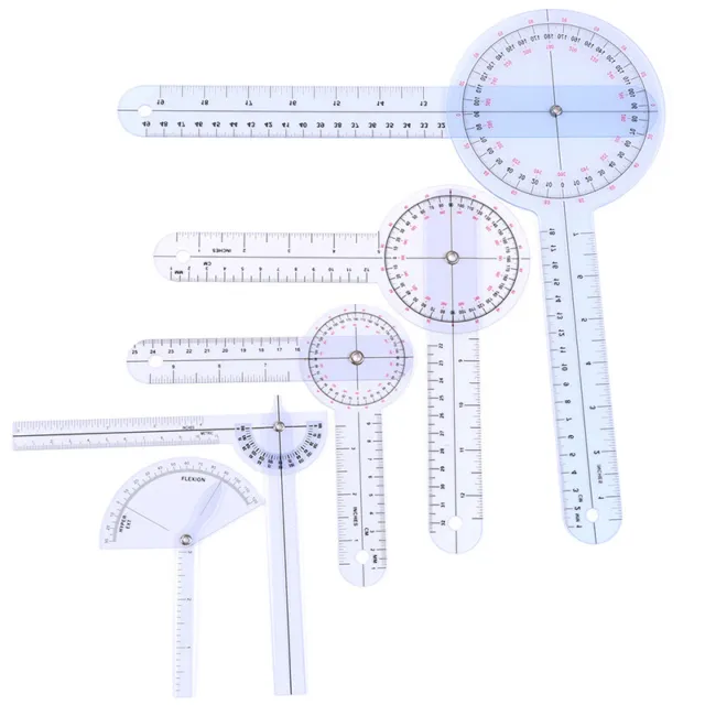 1Pcs Medical Spinal Ruler Finger Goniometer Angle Protractor 12/8/6 Inch Rul F6