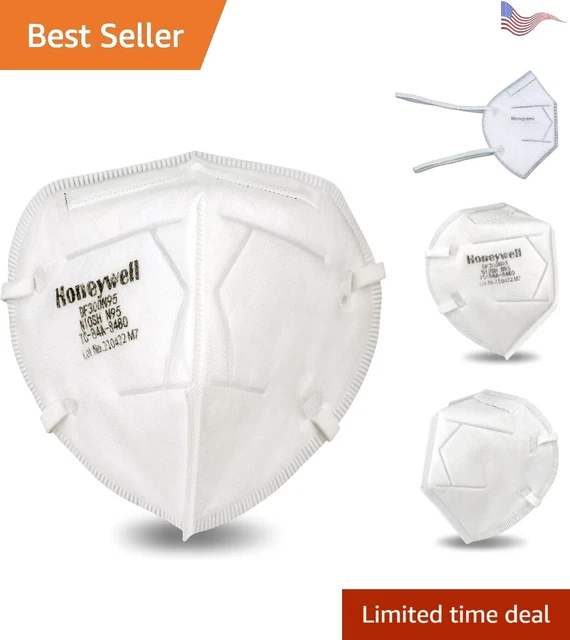 Durable N95 Flatfold Disposable Respirator - Safe Breathing, Secure Fit &