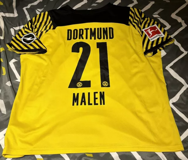 Fußball Trikot BVB Borussia Dortmund #21 Donyell Malen Gr. XXL, Saison 21/22