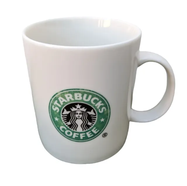 2001 Starbucks Barista Classic Large Mug Siren Logo White Green 16 Oz Vintage