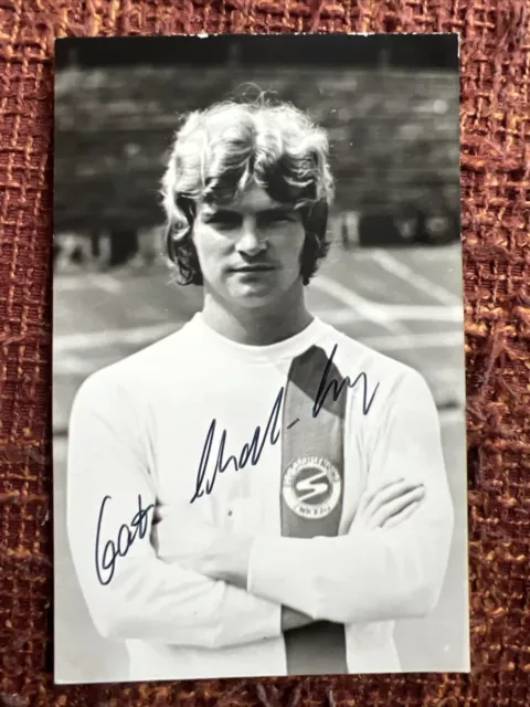 Fußball Autogrammkarte / Gerd Schellenberg / BSG Sachsenring Zwickau / DDR