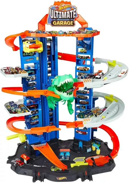 Hot Wheels City Ultimate Garage GJL14 T-Rex Multi- Level Playset Christmas Gift