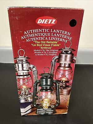 NOS Dietz Authentic Lantern Hurricane "The Old Reliable" in Box NEW #76 Black