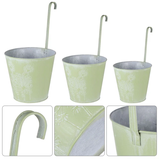 3pcs Bauernhaus Pflanzen Aufhänger Railling Pflanzer Balkon Pflanze Korb