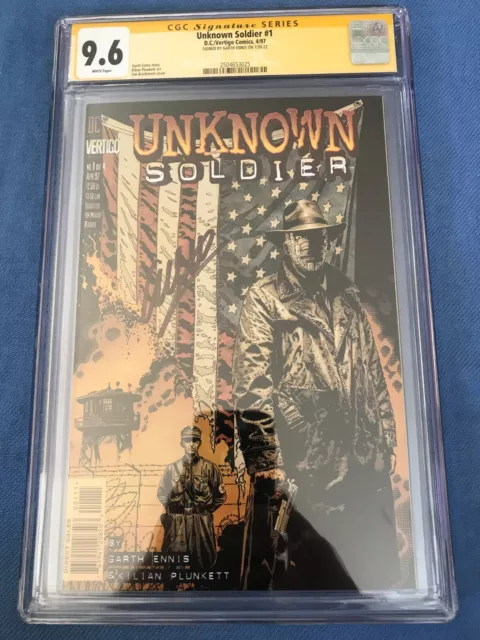 Unknown Soldier (1997) #1 - DC Vertigo - CGC SS 9.6 NM+ - Signed by Garth Ennis