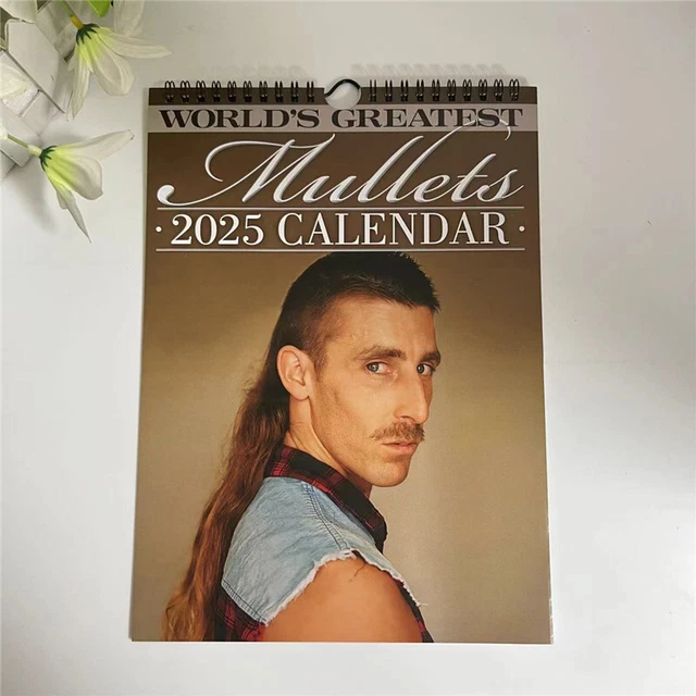 2025 WORLD'S GREATEST Mullet Calendar 2025 Wall Calendar Rock and Roll