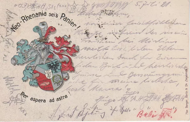 Studentika 1921 Neo-Rhenania Berlin Studentica Saxo-Borussia Alemannia Kiel WSC