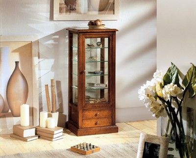 Vitrine Highboard Homestyle4u - Meuble De Rangement Industriel Bois, Verre Et Métal (153 Cm)