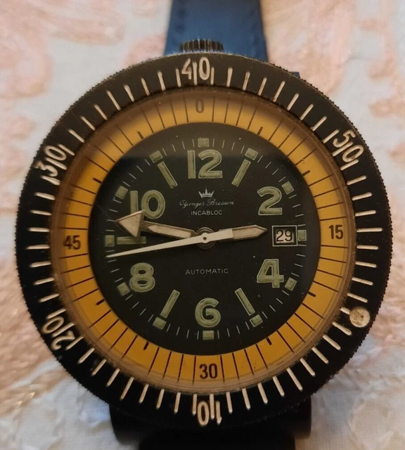 Cadran De Montre Plongée Dodane Vintage FE 4612 - Neuf Ancien Stock, 29,8 Mm, En Laiton Noir