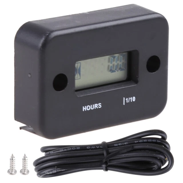 RPM Meter LCD Display Engine Tach Hour Meter Tachometer Gauge for Car Motorcycle