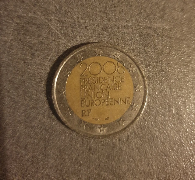 Pièce de 2 EUROS commémorative. FRANCE 2008 - Présidence Francaise de L'UE