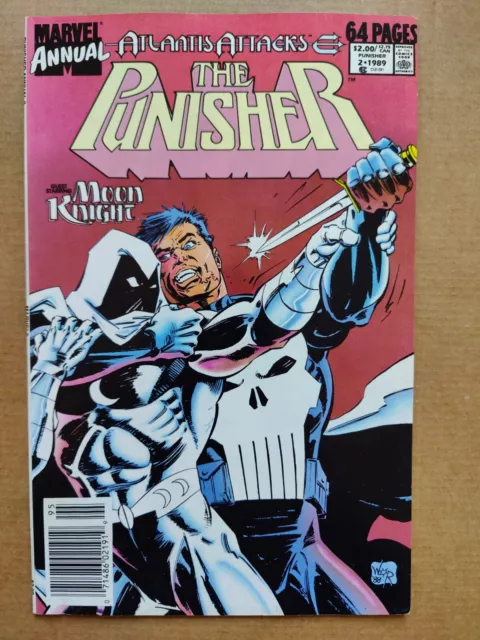 The Punisher Annual #2 VF/NM 1st Punisher vs Moon Knight Newsstand