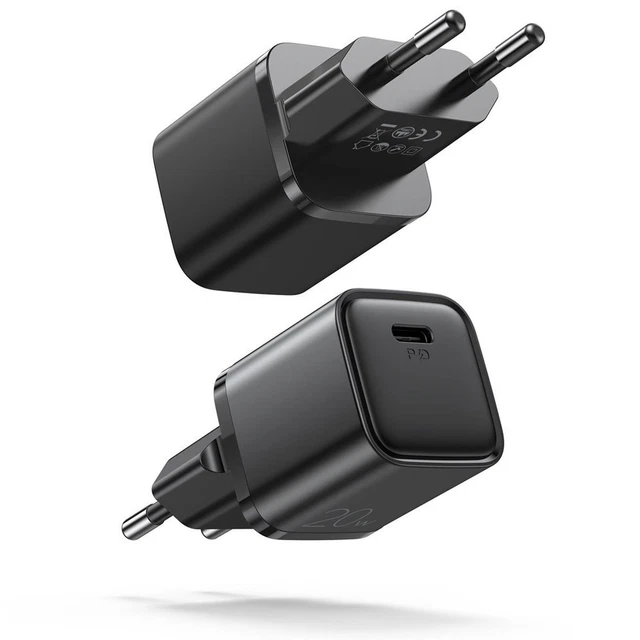 Chargeur Rapide Pisen USB-C 18W 3A - 2 Ports, Compatible QC 3.0 Et PD - Neuf