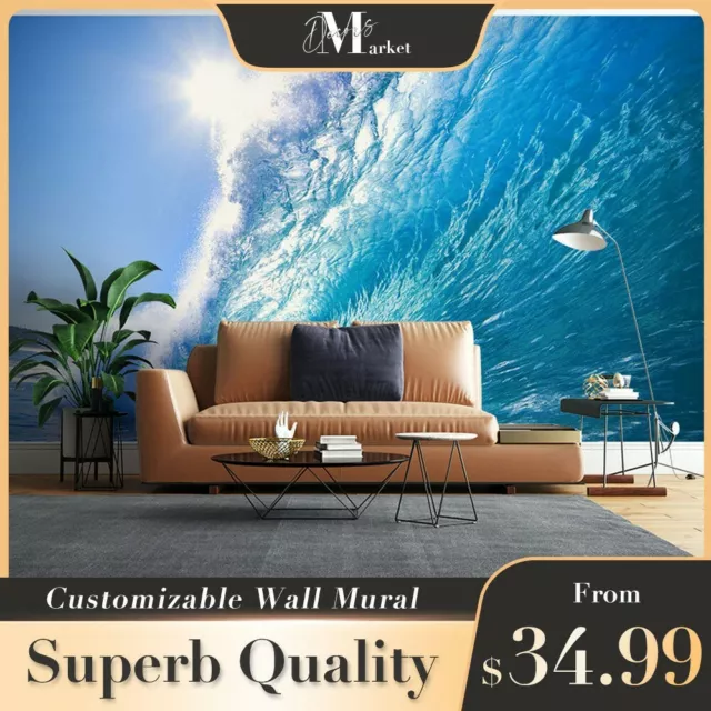 Surf Beach Wave 3D Wall Mural Australia Bedroom Wallpaper Murals