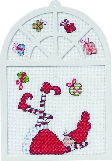 MIRONS Kit Broderie Point De Croix, Belle Fille Renard,L,50 * 70cm Point De Croix Kit De Broderie Imprimé 11CT DIY Kit Broderie Point De Croix