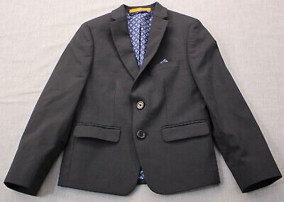 Tallia  Boys Navy Blue 2-Button Sport Coat Jacket Blazer w Pocket Patch  NEW  6