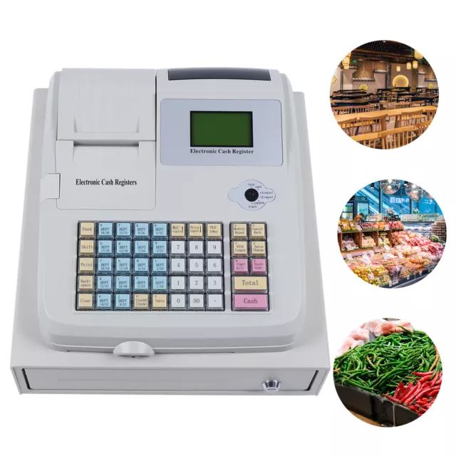 48 Keys POS Electronic Cash Register Supermarket Led Display Terminal Payment US