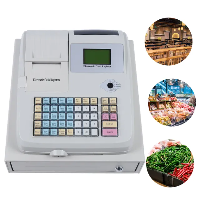 All In One 8 Digital POS System Cash Register With Cash Detection Lamp & Drawer