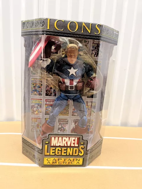 Marvel Legends Captain America Icons 12" Figure 2006 With Book Inside BRAND NEW