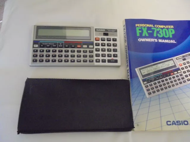 CASIO FX 730P PERSONAL Computer With Case Owners Manual NEW