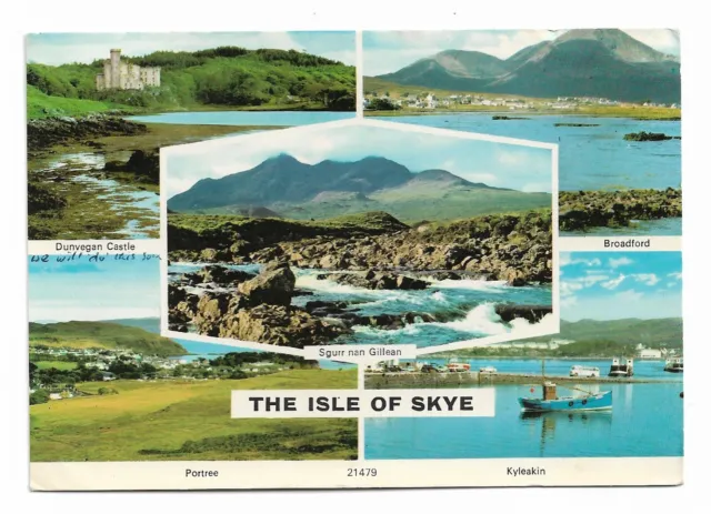 Isle of Skye multi view vintage postcard