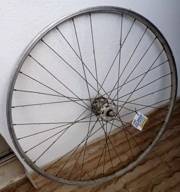 WHEEL 28X\1 3/8 x1 5/8 ALUMIN NISI RIM RIM M ATOM HUB RUOTA BICI VINTAGE