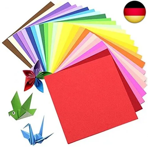 BN Origami,Handwerk Papier 100 Blätter Doppelseitige 25 CM Papier für Kinder S