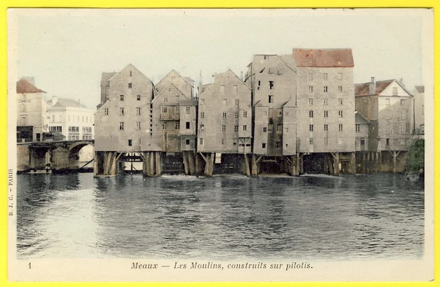 cpa 77 - MEAUX (Seine et Marne) Les MOULINS construits sur PILOTIS Sup TBE