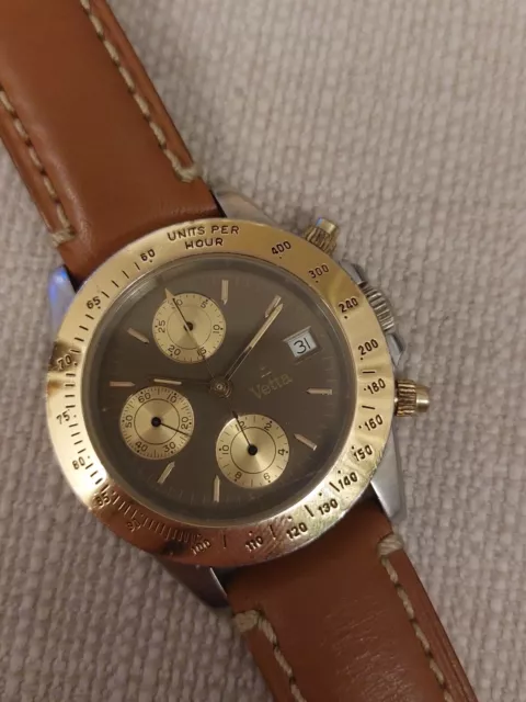 VETTA swiss made vintage automatic chronograph watch eta valjoux 7750