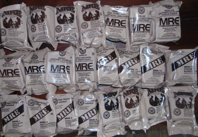 Us Army Mre Meal Ready To Eat Tagesration Menu 1-24