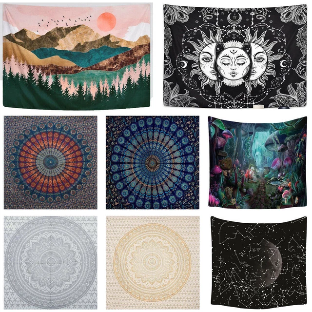 INDIAN TAPESTRY MANDALA Hippie Wall Hanging Decor Bedspread Gypsy