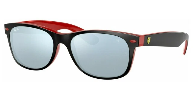 Gafas de sol Ray-Ban Ferrari RB2132M NEW WAYFARER F63830 BLACK ON RED/SILVER FLA