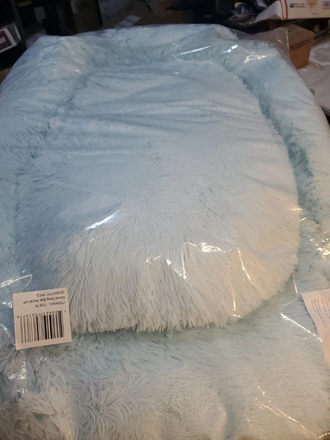 Best Friends by Sheri The Original Calming Donut Cat and Dog Bed in Shag Fur...