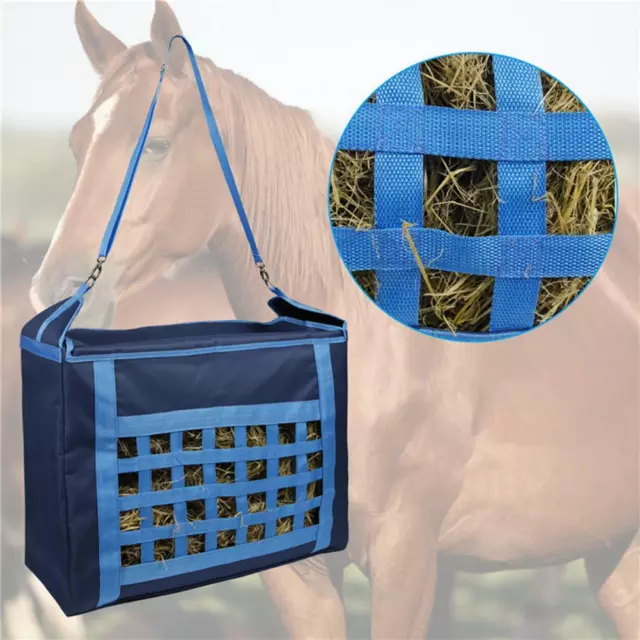 Large Capacity Checkered Hay Bales Tote Storage Pouch Bag for Horses Hay Bales