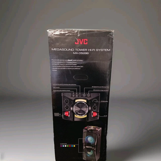 JVC MXD528B BLUETOOTH Megasound Party SpeakerBlack Brand New £125.00