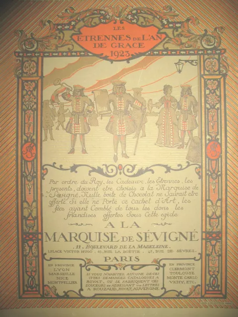 Publicite De Presse Marquise De Sevigne Chocolat De Royat Etrennes Ad 1925