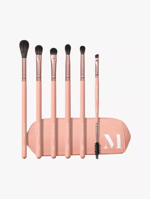 Morphe Sparkling Sands 6-piece Face & Eye Brush Set + Case | BRAND NEW