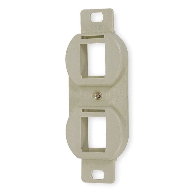 HUBBELL PREMISE WIRING BR106E Outlet Frame,2 Port,High-Impact Polymer