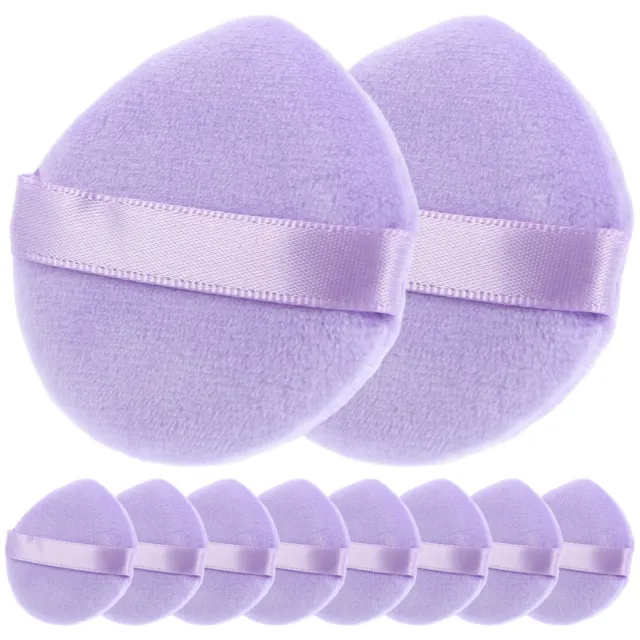 10 Pcs Houppette Violette Corps Fard À Joues Crème Éponge Liquide