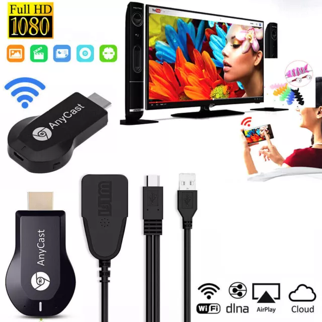 WiFi Miracast Airplay TV 4K HDMI 1080P Wireless Display DLNA Dongle Adapter