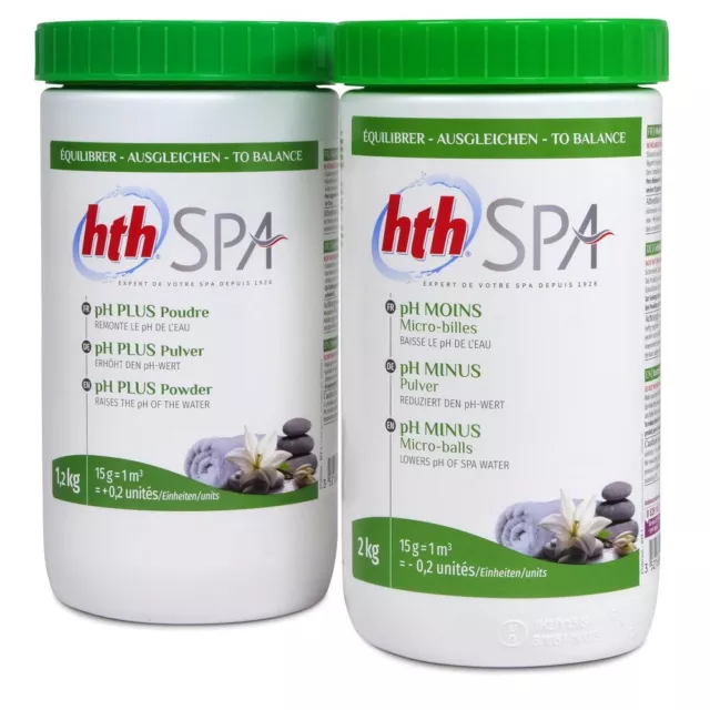 hth SPA pH-Minus 2 kg + pH-Plus Pulver 1,2 kg hth pH-Wert Regulierung Whirlpool