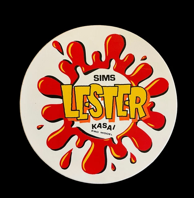 VTG 1980S SIMS LESTER skateboard sticker ( SIMS Lester Kasai 