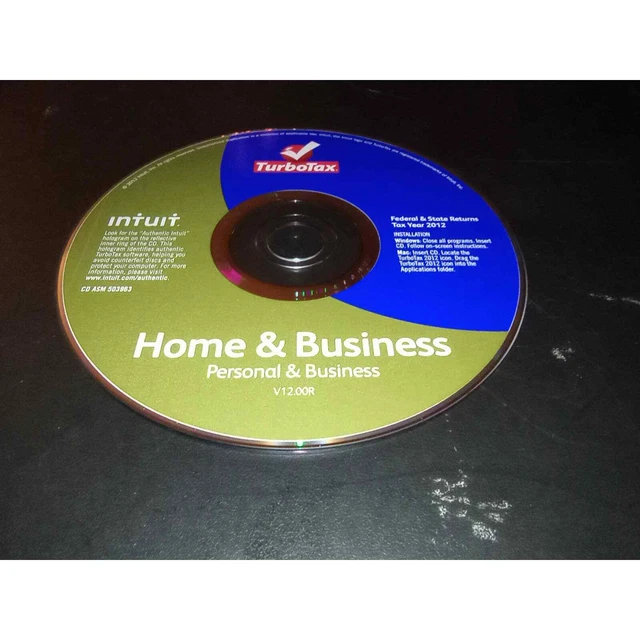 Turbotax Home and Business 2012 Federal & State Schedule C For Windows & Mac