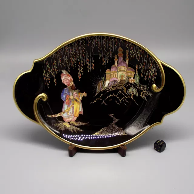 Very Rare Carlton Ware Noir Royal Sultan & Slave Dish