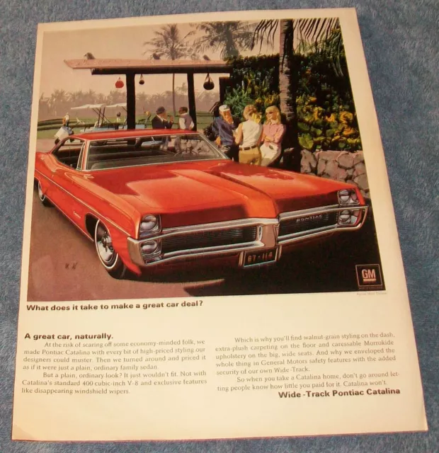 1967 Pontiac Catalina Vintage Ad "What Does It Take To Make A Great Car Deal?"