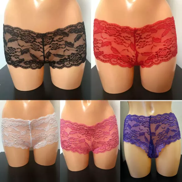 Sexy Floral Lace Underwear Boxer Briefs