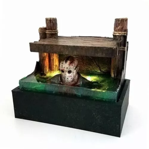 Horror Resin Figure Jason Statue Decorations Halloween Toys Light Up New