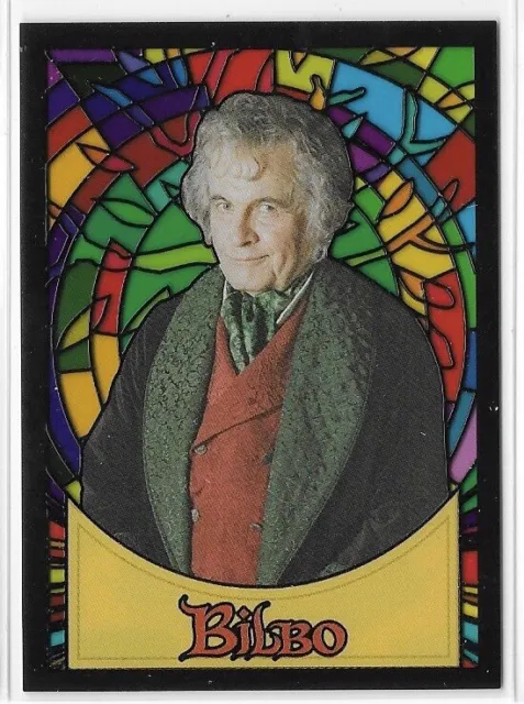 Topps Lord Of The Rings Evolution Bilbo Stained Glass Insert SP No. S2 (BN)