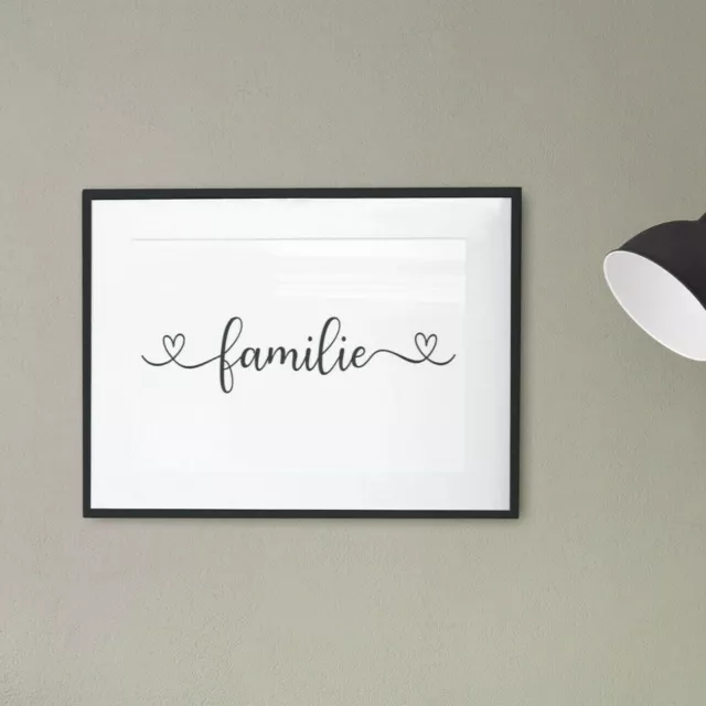 Liebe Familie Wandbild  Poster Druck Art Bild  A4 | Poster Wohnkultur