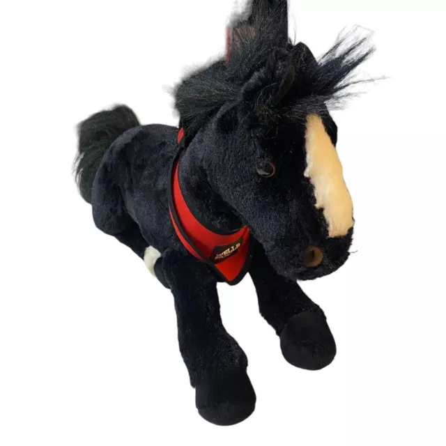 Wells Fargo Legendary Pony Mike Plush 14" Stuffed Animal Horse Black White